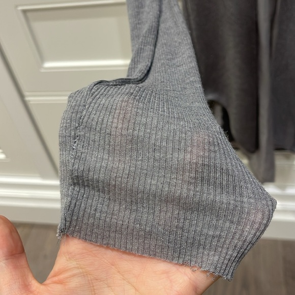 Barney’s new york grey long cardigan silk knit size XS - Picture 6 of 8